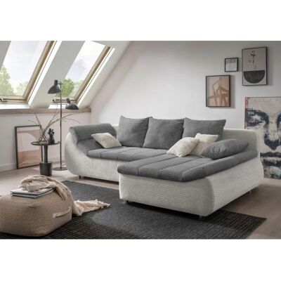 INOSIGN Imola L-Form Sofa - Mikrofaser, Silber, 270x90x170cm INOSIGN Imola L-Form Sofa - Mikrofaser, Silber, 270x90x170cm