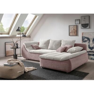 INOSIGN Imola L-Form Sofa - Rosa, Mikrofaser, 270cm INOSIGN Imola L-Form Sofa - Rosa, Mikrofaser, 270cm