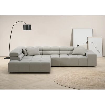 INOSIGN Ancona Ecksofa - Verstellbarer Kopfteil, Microfaser, Hellgrau INOSIGN Ancona Ecksofa - Verstellbarer Kopfteil, Microfaser, Hellgrau