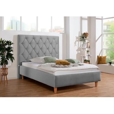 Guido Maria Kretschmer HOME&LIVING Sunley 140 - Polsterbett mit Stauraum - Silber Guido Maria Kretschmer HOME&LIVING Sunley 140 - Polsterbett mit Stauraum - Silber