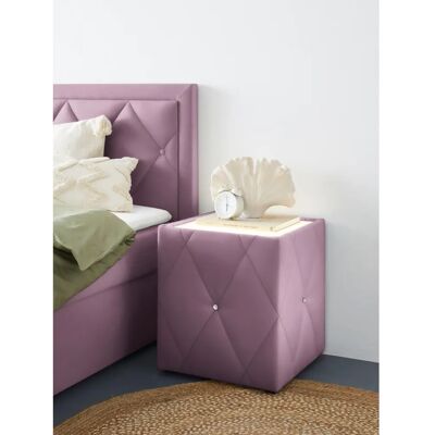LEONIQUE - Alfie - rosa - plexi milchglas - Nightstand LEONIQUE - Alfie - rosa - plexi milchglas - Nightstand