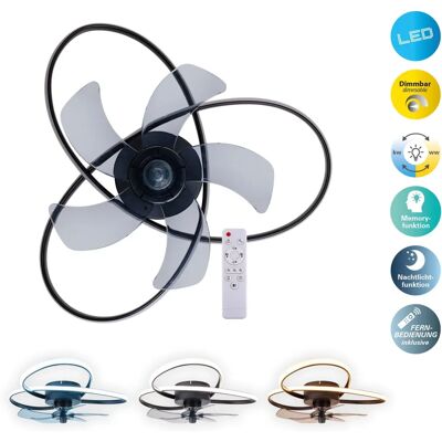 PLACES OF STYLE Leccio Deckenventilator - Dimmbare Deckenlampe, Fernbedienung PLACES OF STYLE Leccio Deckenventilator - Dimmbare Deckenlampe, Fernbedienung