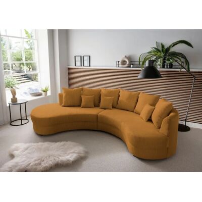 INOSIGN Limoncello L-Form Sofa - Ergonomisch, Gold, Ottomane links INOSIGN Limoncello L-Form Sofa - Ergonomisch, Gold, Ottomane links