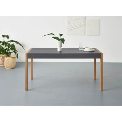 Andas Prenzlau Esstisch - Grau / Natur - 160x77,5x80 cm Andas Prenzlau Esstisch - Grau / Natur - 160x77,5x80 cm