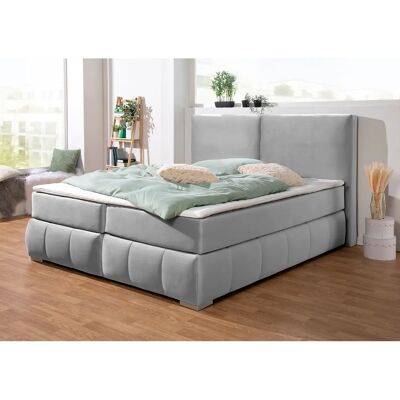 Guido Maria Kretschmer Wehma Boxspringbett - Silber, 160x200cm Guido Maria Kretschmer Wehma Boxspringbett - Silber, 160x200cm