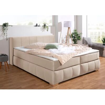 Guido Maria Kretschmer Home & Living Chelles Beiges Boxspringbett - Boxspringbett Guido Maria Kretschmer Home & Living Chelles Beiges Boxspringbett - Boxspringbett