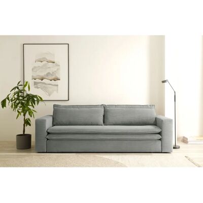 Places of Style Piagge 3-Sitzer Sofa - Velours, Grau, Europäisch Qualität Places of Style Piagge 3-Sitzer Sofa - Velours, Grau, Europäisch Qualität