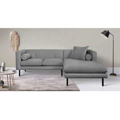 Guido Maria Kretschmer Lillibeth L-Form Sofa - Modern, Samtoptik, Grau Guido Maria Kretschmer Lillibeth L-Form Sofa - Modern, Samtoptik, Grau