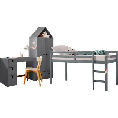 Lüttenhüttu Kinderzimmer-Set - Alpi - FSC Kiefer, Platzsparend Lüttenhüttu Kinderzimmer-Set - Alpi - FSC Kiefer, Platzsparend