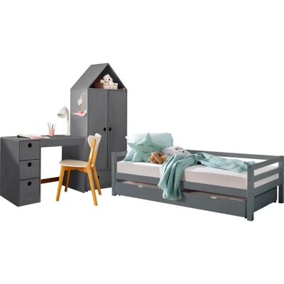 Lüttenhütti Alpi Kinderzimmer-Set - Kleiderschrank, Bett, Schreibtisch Lüttenhütti Alpi Kinderzimmer-Set - Kleiderschrank, Bett, Schreibtisch