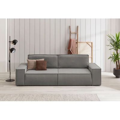 Home affaire Sherwood Samtsofa mit Stauraumbett - 3-Sitzer, Grau Home affaire Sherwood Samtsofa mit Stauraumbett - 3-Sitzer, Grau