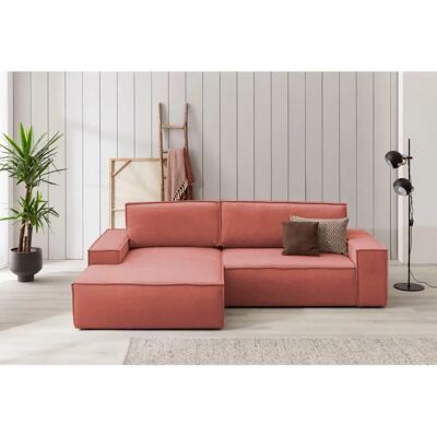 HOME AFFAIRE SHERWOOD Recamiere Sofa - Korall - 267cm HOME AFFAIRE SHERWOOD Recamiere Sofa - Korall - 267cm