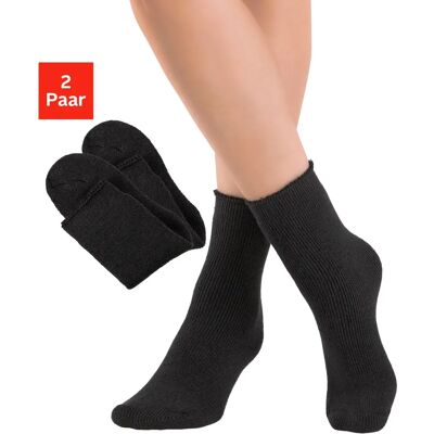 LAVANA Herren Thermosocken - Unifarben, Elastischer Sitz, 2er Pack - Thermo-Socken LAVANA Herren Thermosocken - Unifarben, Elastischer Sitz, 2er Pack - Thermo-Socken