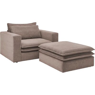 PLACES OF STYLE PIAGGE - Stilvolles Wohnset - Sofa & Hocker PLACES OF STYLE PIAGGE - Stilvolles Wohnset - Sofa & Hocker