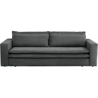 PLACES OF STYLE PIAGGE Sitzgruppe - Velours, Grau, 244cm PLACES OF STYLE PIAGGE Sitzgruppe - Velours, Grau, 244cm