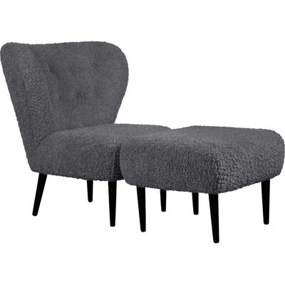 LEGER HOME BY LENA GERCKE Dinah - Bouclé Sessel mit Hocker LEGER HOME BY LENA GERCKE Dinah - Bouclé Sessel mit Hocker