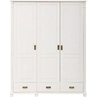 Home affaire Aimo Weiß Kleiderschrank - Landhausstil, 3-türig Home affaire Aimo Weiß Kleiderschrank - Landhausstil, 3-türig