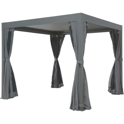 KONIFERA Palma Pavillon - Dunkelgrau, 304x244x304cm - Pergola mit Lamellendach KONIFERA Palma Pavillon - Dunkelgrau, 304x244x304cm - Pergola mit Lamellendach