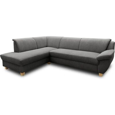 HOME AFFAIRE Yesterday L-Form Sofa - 254cm, Grau, Mikrofaser, Mit Bettfunktion HOME AFFAIRE Yesterday L-Form Sofa - 254cm, Grau, Mikrofaser, Mit Bettfunktion