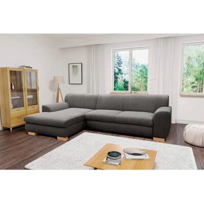 HOME AFFAIRE Nika L-Form Sofa - 277cm, Grau, mit Bettfunktion HOME AFFAIRE Nika L-Form Sofa - 277cm, Grau, mit Bettfunktion