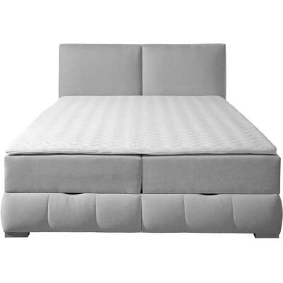 Guido Maria Kretschmer Wehma Graues Boxbett - Mit Stauraum & Topper Guido Maria Kretschmer Wehma Graues Boxbett - Mit Stauraum & Topper