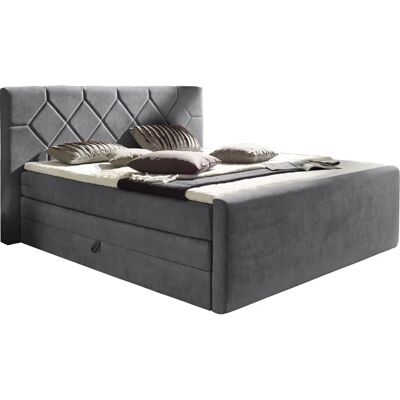 PLACES OF STYLE Atlanta Grau Boxspringbett - Bett mit Stauraum PLACES OF STYLE Atlanta Grau Boxspringbett - Bett mit Stauraum