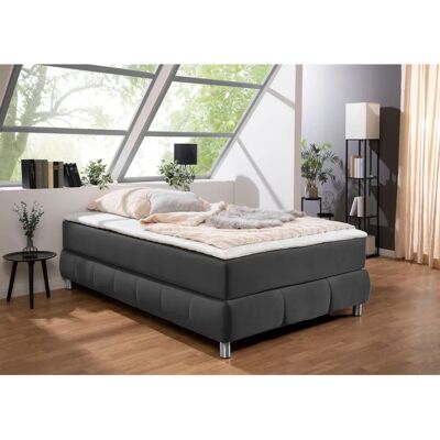 andasu202fNordic Interior Salo Grau Boxspringbett - Komplettbett mit Topper andasu202fNordic Interior Salo Grau Boxspringbett - Komplettbett mit Topper