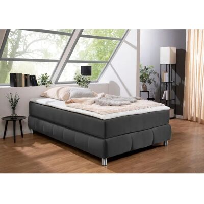 Andas Salo Skandinavisches Boxspringbett - Komplett, Grau Andas Salo Skandinavisches Boxspringbett - Komplett, Grau