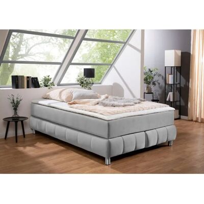 Andas Salo Boxspringbett - Komplett, Hellgrau, 140x200cm Andas Salo Boxspringbett - Komplett, Hellgrau, 140x200cm