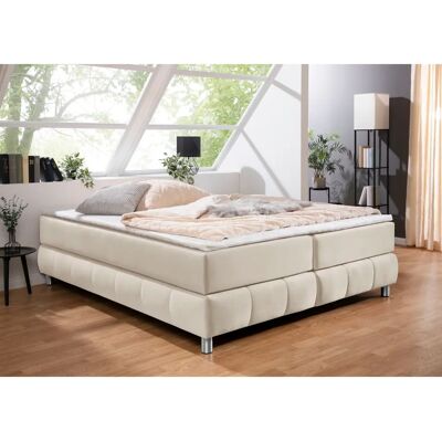 ANDAS Salo Beiges Boxspringbett - 7-Zonen-Kaltschaummatratze ANDAS Salo Beiges Boxspringbett - 7-Zonen-Kaltschaummatratze