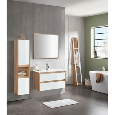 Welltime Torun Badezimmerschrank - Glasfronten, 2 Stück, Modernes Design Welltime Torun Badezimmerschrank - Glasfronten, 2 Stück, Modernes Design