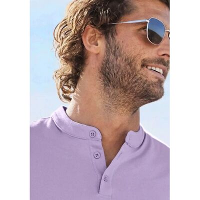 JOHN DEVIN M. Lila Kurzarm Poloshirt - Poloshirt JOHN DEVIN M. Lila Kurzarm Poloshirt - Poloshirt