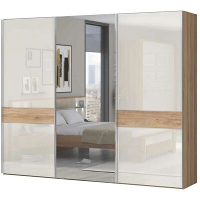 INOSIGN Gala Kleiderschrank - 3 Türen, Spiegel, Beige - Kleiderschrank INOSIGN Gala Kleiderschrank - 3 Türen, Spiegel, Beige - Kleiderschrank
