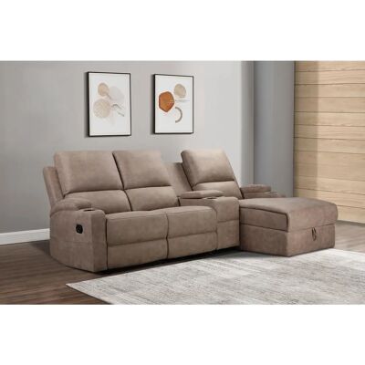HOME AFFAIRE Napori Multimediasofa, L-Form, Mikrofasern, 3er, Vintage - Sofa HOME AFFAIRE Napori Multimediasofa, L-Form, Mikrofasern, 3er, Vintage - Sofa