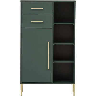 WELLTIME Kent FSC Badezimmer Schrank - Grün, Goldgriffe, 67,1cm WELLTIME Kent FSC Badezimmer Schrank - Grün, Goldgriffe, 67,1cm