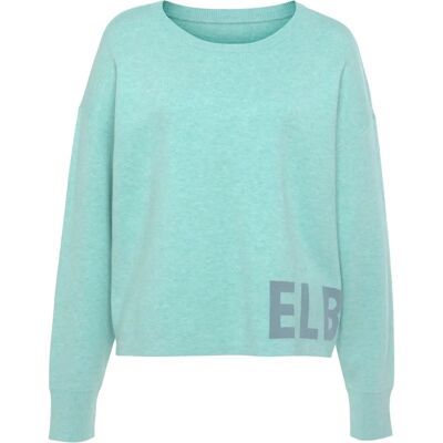 ELBSAND Modell - Türkis Strickpullover - Loungewear ELBSAND Modell - Türkis Strickpullover - Loungewear