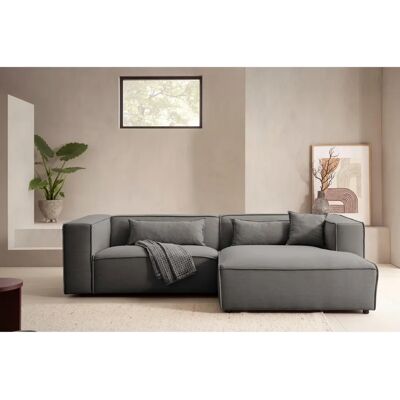 LEGER HOME PIARA Modern L-förmiger Couch - anthrazit LEGER HOME PIARA Modern L-förmiger Couch - anthrazit