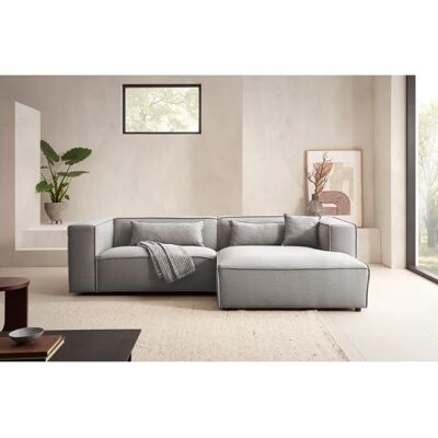 LEDER HOME BY LENA GERCKE PIARA L-Form Couch - Modernes Sofa in Grau LEDER HOME BY LENA GERCKE PIARA L-Form Couch - Modernes Sofa in Grau