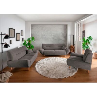 INOSIGN Drago Sofagruppe - Strukturierter Stoff, Grau-Braun INOSIGN Drago Sofagruppe - Strukturierter Stoff, Grau-Braun