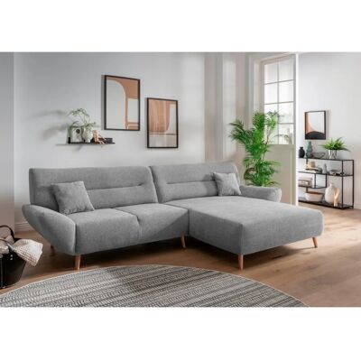 INOSIGN Drago L-Form Sofa - Silber, 290cm, Zeitloses Design INOSIGN Drago L-Form Sofa - Silber, 290cm, Zeitloses Design