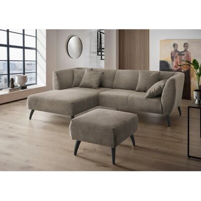 INOSIGN Colori L-Form Sofa - Recamiere links, Grau-Marron INOSIGN Colori L-Form Sofa - Recamiere links, Grau-Marron