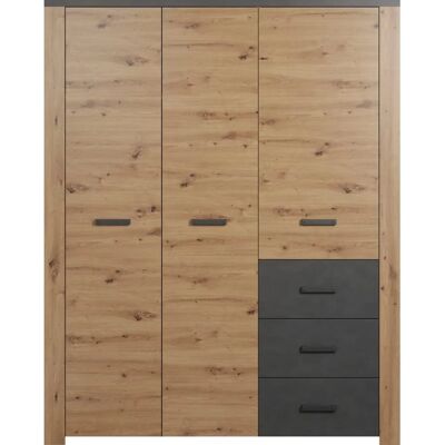 HOME AFFAIRE Ambres Kleiderschrank - 3-türig, 171cm, braun HOME AFFAIRE Ambres Kleiderschrank - 3-türig, 171cm, braun