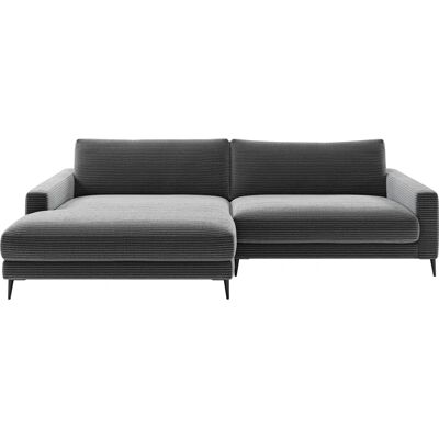 INOSIGN Downtown Grau Chenille L-Form Sofa - Sofa INOSIGN Downtown Grau Chenille L-Form Sofa - Sofa