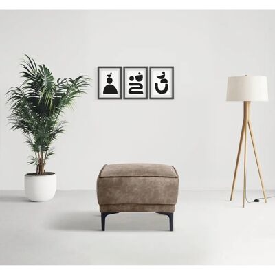 Places of Style Oland Microfaser Hocker - Hocker Places of Style Oland Microfaser Hocker - Hocker