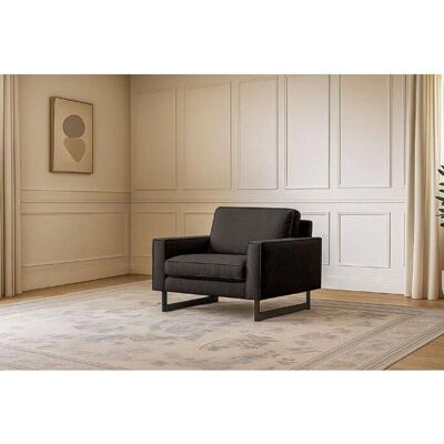 PLACES OF STYLE Pinto Loveseat - Modern, Schwarz Chenille, FSC Holz PLACES OF STYLE Pinto Loveseat - Modern, Schwarz Chenille, FSC Holz