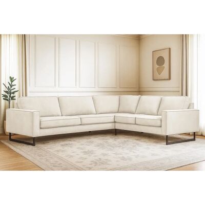 PLACES OF STYLE Pinto 290cm Beiges Chenille-Sofa - Wohnzimmermöbel PLACES OF STYLE Pinto 290cm Beiges Chenille-Sofa - Wohnzimmermöbel
