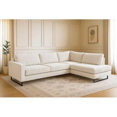 Places of Style Pinto 290cm Sofa Beige - 4-Sitzer, Rechte Ottomane Places of Style Pinto 290cm Sofa Beige - 4-Sitzer, Rechte Ottomane
