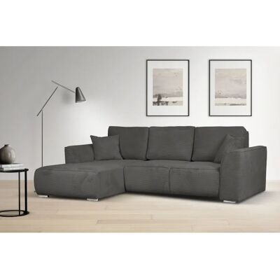 INOSIGN Beatrice L-Form Couch - Grau - Cordbezug INOSIGN Beatrice L-Form Couch - Grau - Cordbezug