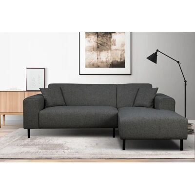 HOME AFFAIRE ARROS L-Form Sofa - Dunkelgrau - 235cm HOME AFFAIRE ARROS L-Form Sofa - Dunkelgrau - 235cm