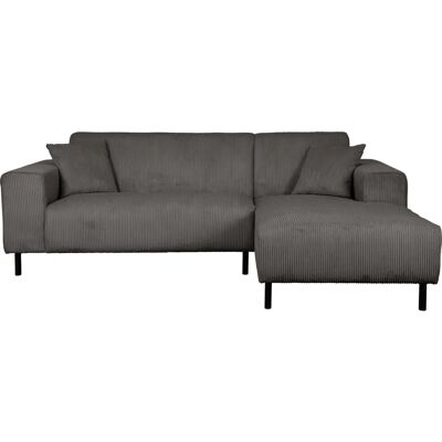 HOME AFFAIRE ARROS L-Form Sofa - Grau, 235x81x163 cm - Bezugsstoff HOME AFFAIRE ARROS L-Form Sofa - Grau, 235x81x163 cm - Bezugsstoff